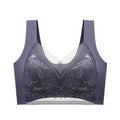 FallSweet Seamless Ice Silk Push Up Bra for Women Wireless Lace Bralette Plus Size Brassiere Summer Comfort Underwear Lingerie