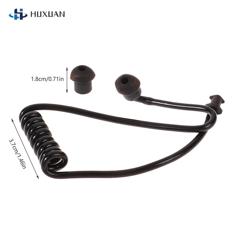 2Pcs Spring Air Tube Coil Acoustic Air Tube Earplug Replacement For Radio Earpiece Headset Walkie Talkie Earphone Coil
