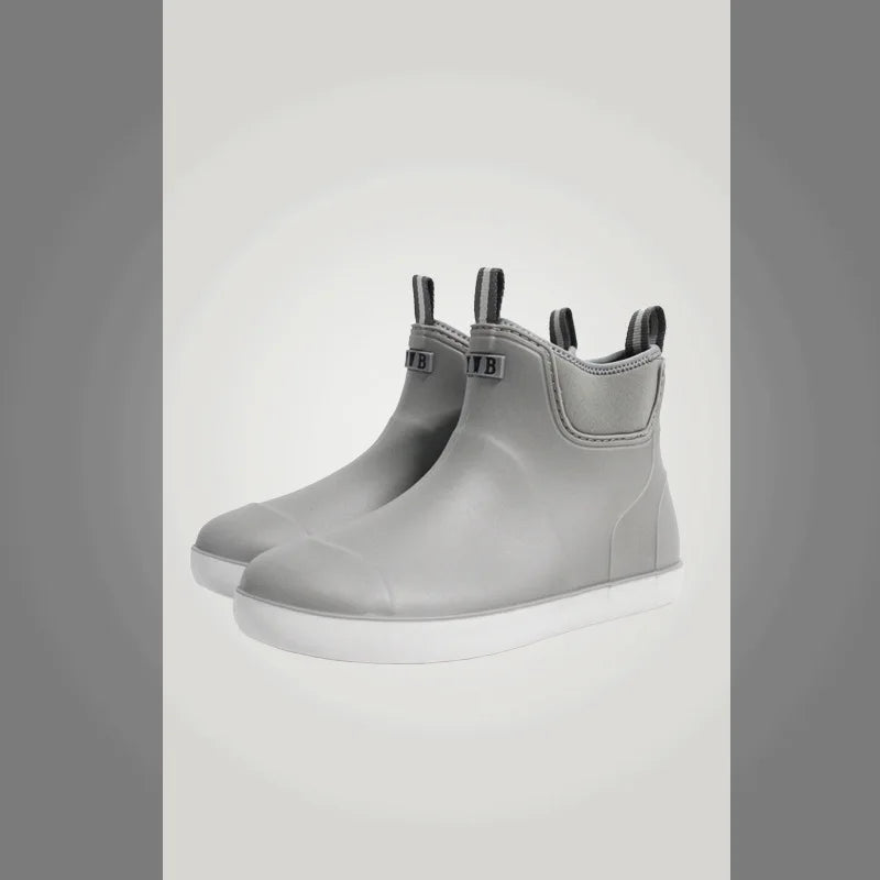 Men Short Ankle Rain Boots Waterproof Lightweight Non Slip Rubber Booties Outdoor Hiking Camping Fishing Garden Work Water Shoes