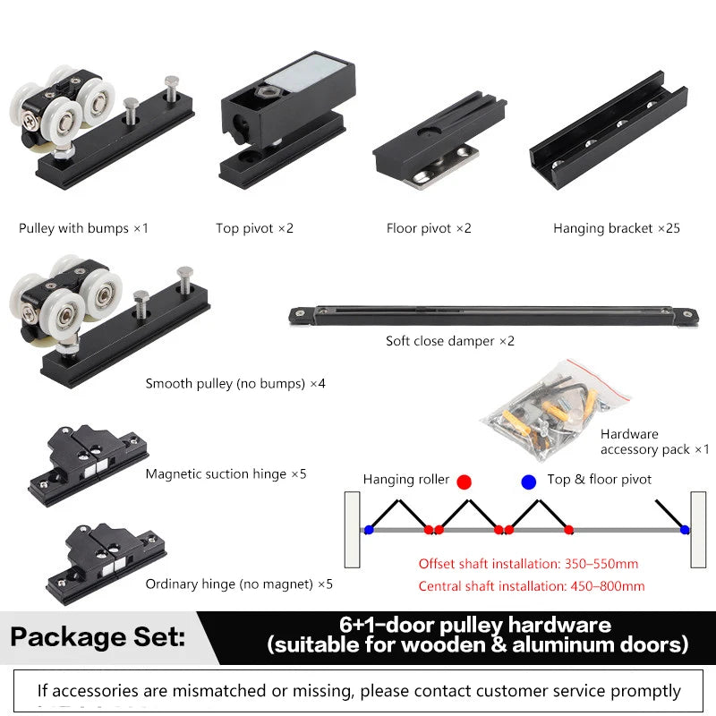 Bottomless Linked 3 - Fold Folding Door Hardware Kit - View 13 | SAMAG