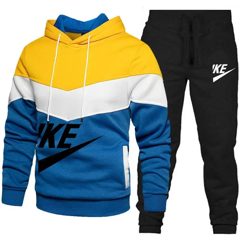 Men Autumn Winter Sets Zipper Hoodie Pants Pieces Casual | SAMAG