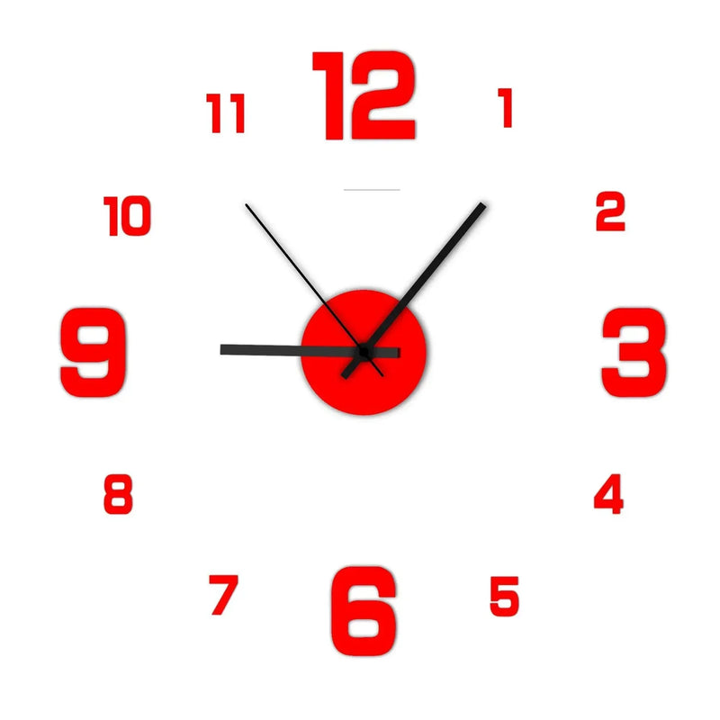 2024 Wall Clock Modern Design Large 3D DIY Quartz Fashion Watch Acrylic Mirror Sticker Living Room Home Decorations Decor Clocks