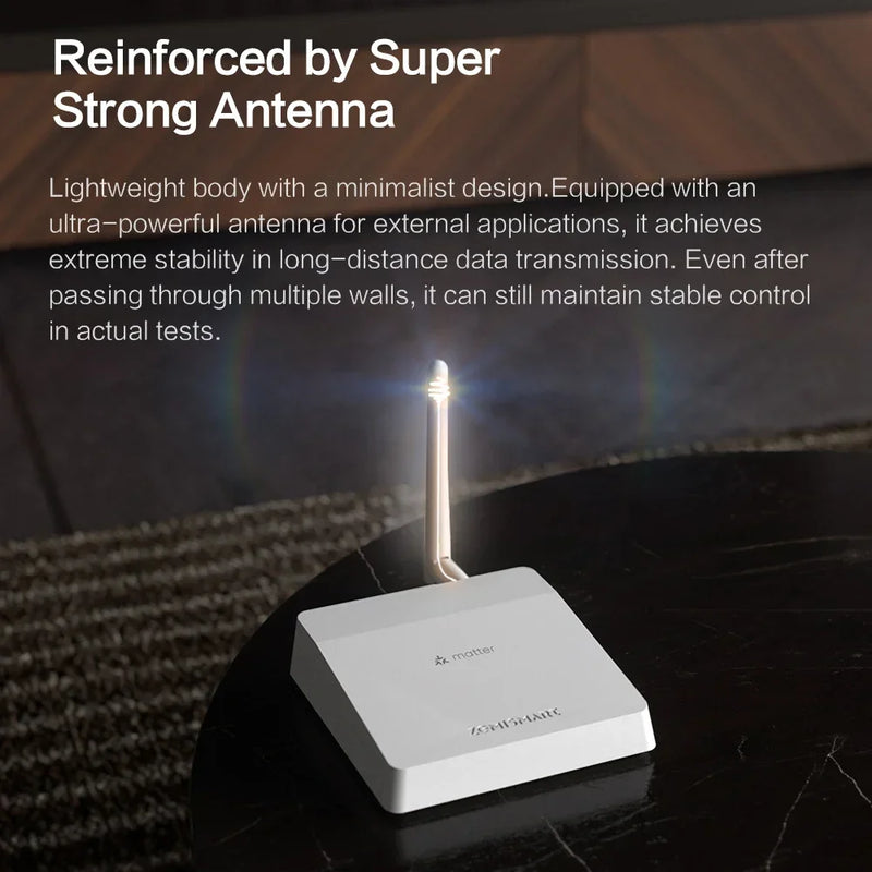 Zemismart M6 Hub Matter Zigbee Gateway with Antenna Work with Tuya Homekit Google Home SmartThings App Control Zigbee Devices