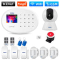 KERUI WIFI GSM Alarm System Kit W202 Home Security Protection Tuya Smart Support Alexa with Motion Detector Door Opening Sensor