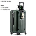 2024 New Large Capacity Cup Holder Luggage Suitcase USB Charging Women Girl Carry-On Boarding Luggage Travel 20/24/26/28 inch