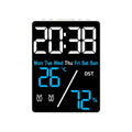 Digital Alarm Clock TEMP Humidity Date Week Disply 2 Alarm Snooze Electronic Table Clock 3-level Brightness 12/24H DST LED Clock