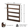 Wood Spice Rack Wall Mount, Wooden Holder, Seasoning Countertop or Tiered Door - View 5 | SAMAG