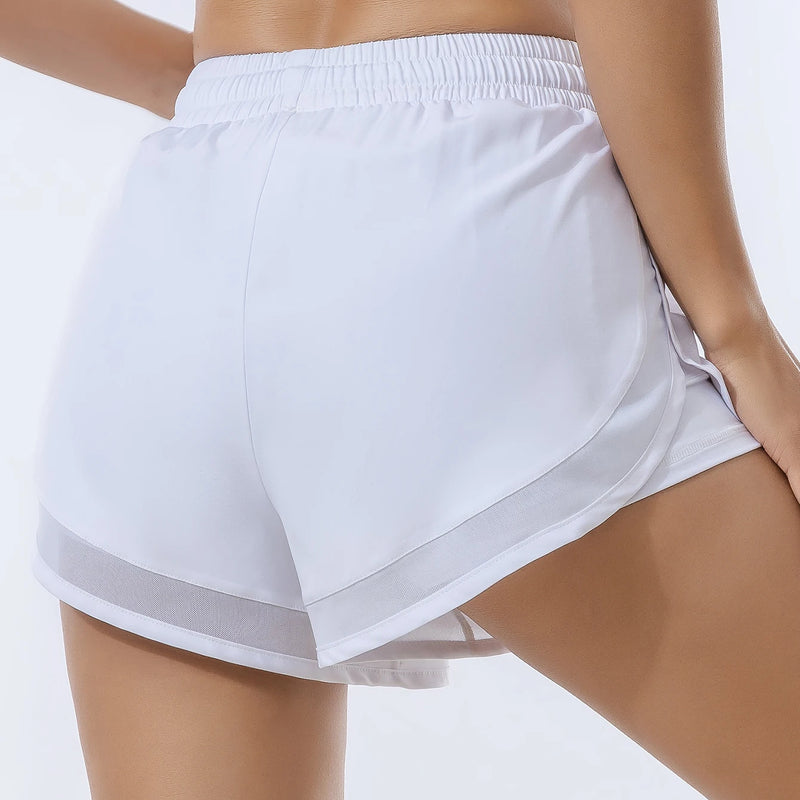 Running Shorts Quick-Dry Breathable Loose-Fitting Two-Layer Yoga Fitness Walk-Off Marathon Running Pants Summer Lining
