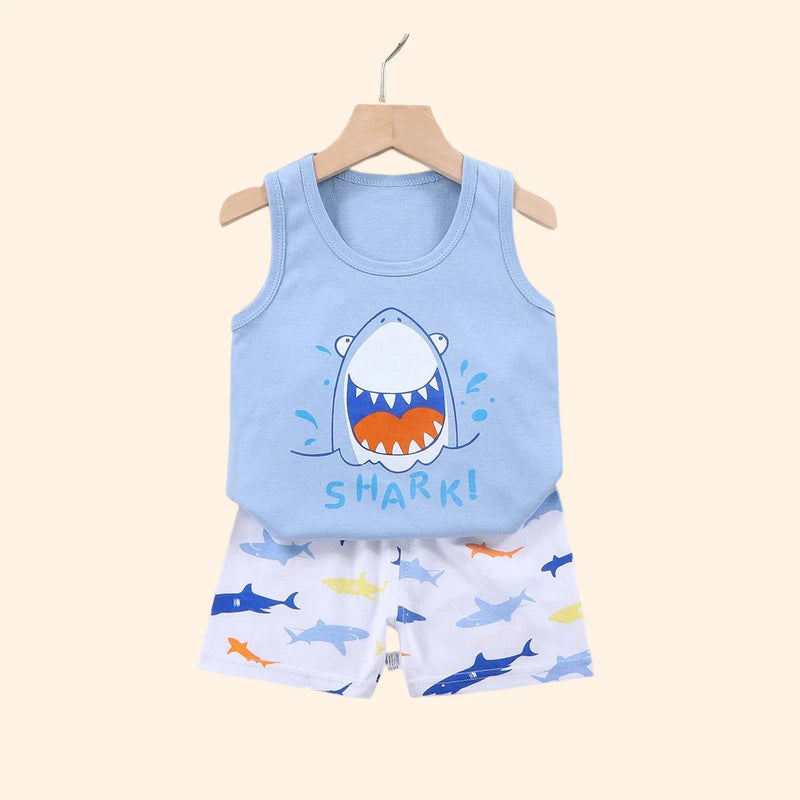Children Sets Kids Clothes Vest Suit Summer Clothing baby - View 4 | SAMAG