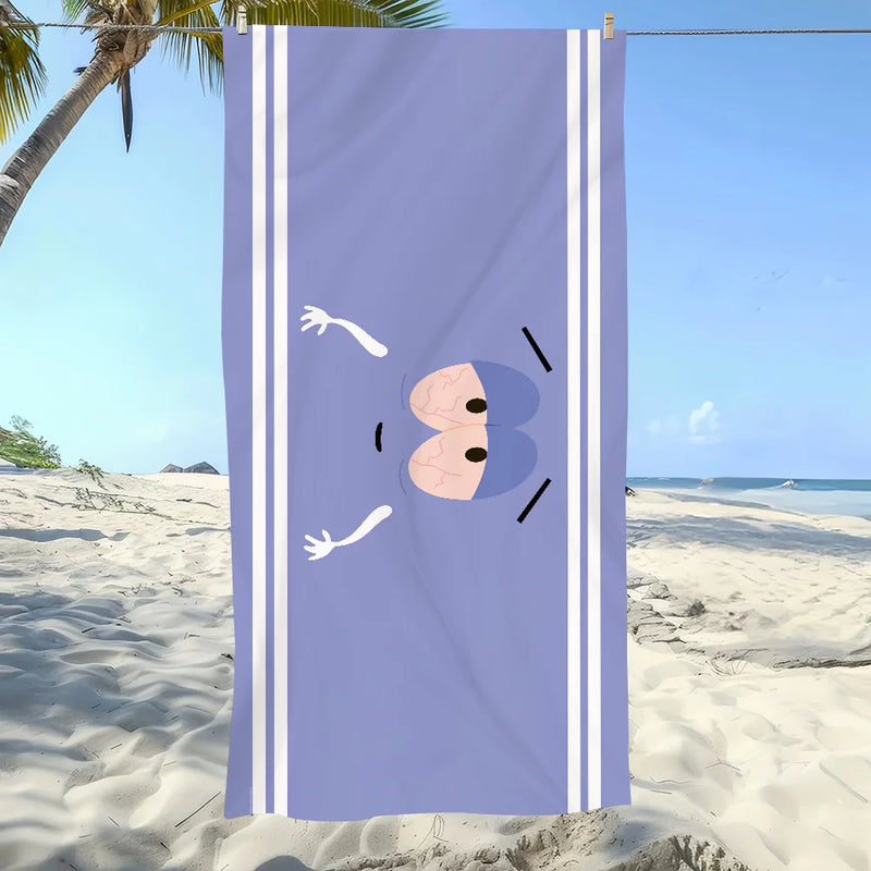 Cartoon Funny T-Towelie Towel Soft Pool Gift for Travel Gym Shower Camping Quick Dry Sports Large Beach Towel Towels Hair Towel