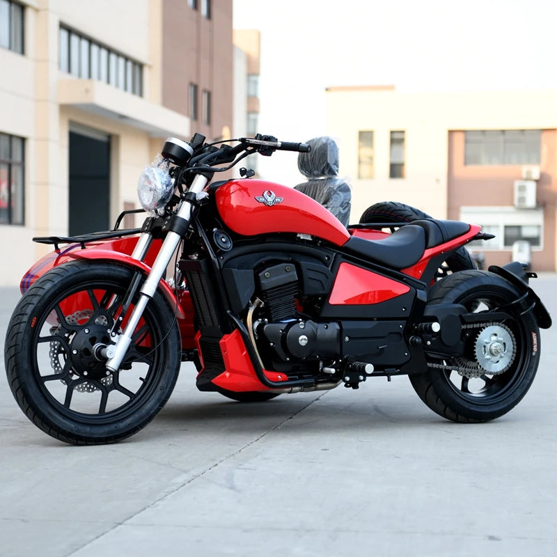 Sidecar Motorcycle 400cc Double Cylinder Water-Cooled Vehicle with Three Wheels