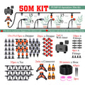 50-5M 1/4'' Hose Adjustable Drippers Automatic Watering Kit for Garden Greenhouse Home Outdoor Sprinkler Drip Irrigation System