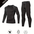 Men's fitness suit, sports breathable training quick drying underwear suit, compression comfort warm suit