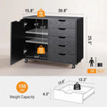 5-Der Wood Der Cabinet, Oice Storage Cabinet, Black | Crat Storage Cabinet, Under Desk Der, Rolling Cart urniture, Adjustable Sh