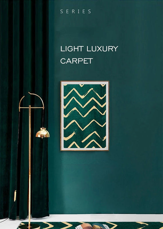 Modern Luxury Rugs Living Room Decoration Home Large Carpet for Bedroom Children's Room Decor Floor Mats Green Porch Doormat
