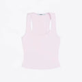 ANK Air Summer Top with Solid Color, Black and White Powder, Wide Shoulder Strap, I-Shaped Tank Top, Women's Sports, Daily Wear