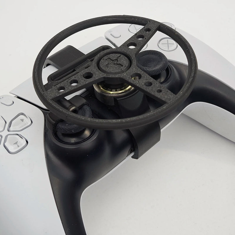 Mini 3D Printed Steering Wheel for PS5 Controller, Racing Game Auxiliary Simulator Wheel Gamepad Accessory