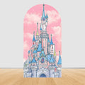 Fairy Tale Castle Butterfly Floral Arch Backdrop Cover Princess Girl Birthday Baby Shower Party Decor Photography Backgrounds