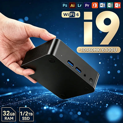 Portable Mini PC Core I9 10980HK I3 6100 Windows 11 | SAMAG