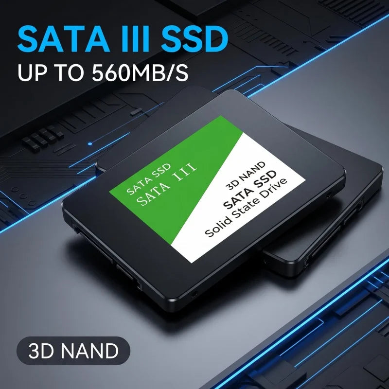 High-Speed SATA III 2.5 Inch Internal Laptop SSD Hard Drive - PC And Laptop Storage Upgrade 128GB 240GB 480GB 512GB