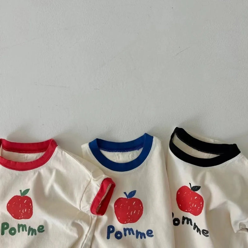 TZ24034 Summer Baby Boy and Girl Thin Cotton Cute Apple | SAMAG