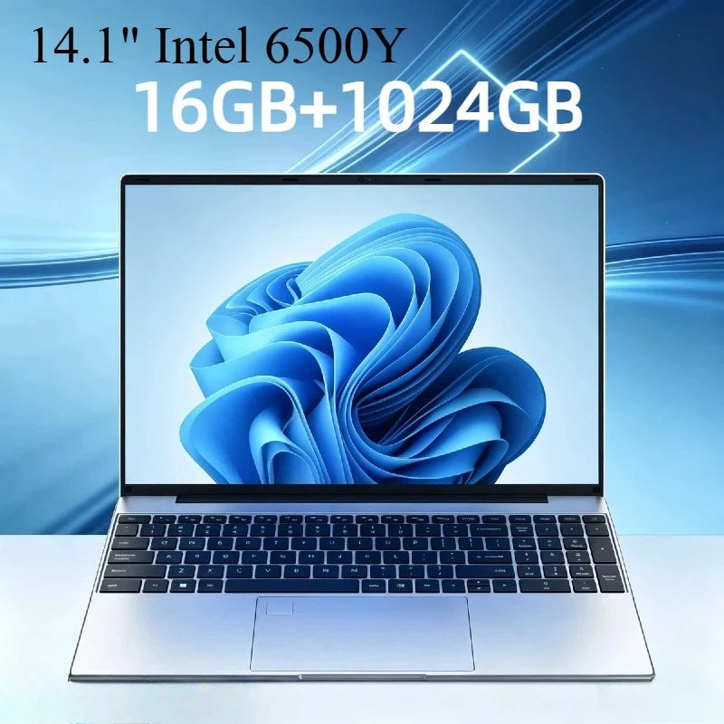 Intel 6500Y 14.1 Inch Ultra Light Laptop 2C4T 1.1GHz 3.4GHz Max 32GB RAM 2TB PCIe NVMe SSD 5000mAh Backlit Fingerprint Pro