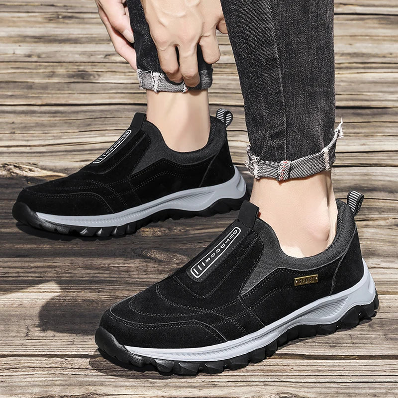 Men's non-slip casual sports shoes wear-resistant hiking shoes Outdoor 2025 fashion comfortable flat walking shoes for men