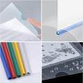 Pack of 10 Clear A4 Slide Binder Folder with Sliding Bar, Plastic Clip Bar Files Report Covers, File Folder Organiser Binder