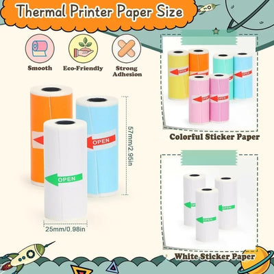 Mini Printer Sticker Paper, Thermal Rolls For T02/M02 | SAMAG