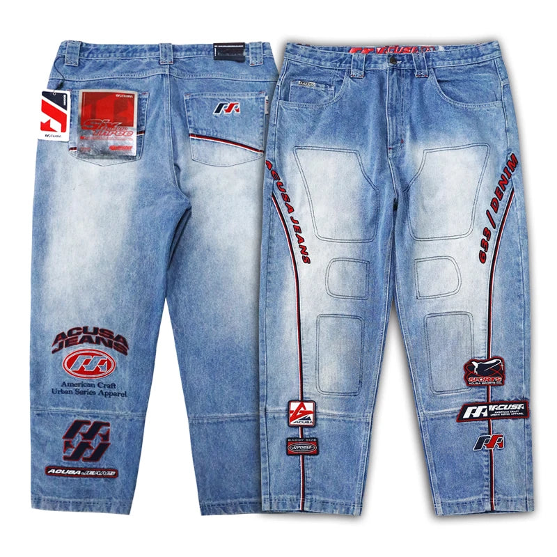 ACUSA Jeans Stacked Embroidered Washed Denim 633 Version | SAMAG