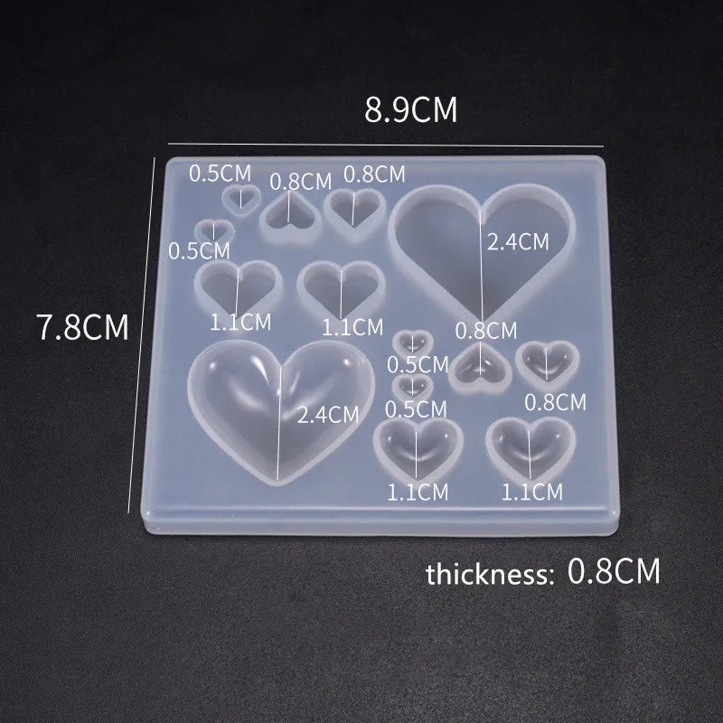 SNASAN Cute Beads Cube Triangle Silicone Mold For Jewelry Earrings Pendant Making Resin UV Epoxy Resin Molds Crafts DIY Tool