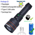 Super Long Range LED Flashlight USB Rechargeable Handheld - View 12 | SAMAG