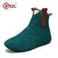 YRZL Cotton Shoes Male Boots Men Winter Warm Indoor Home Shoe Comfortable Plush Man Casual Shoes Soft  Anti-slip Walking Shoes