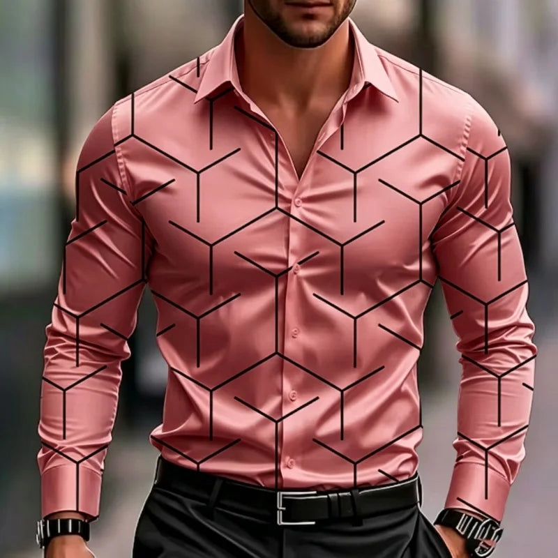 European American Trendy Men Geometric Branch Line | SAMAG