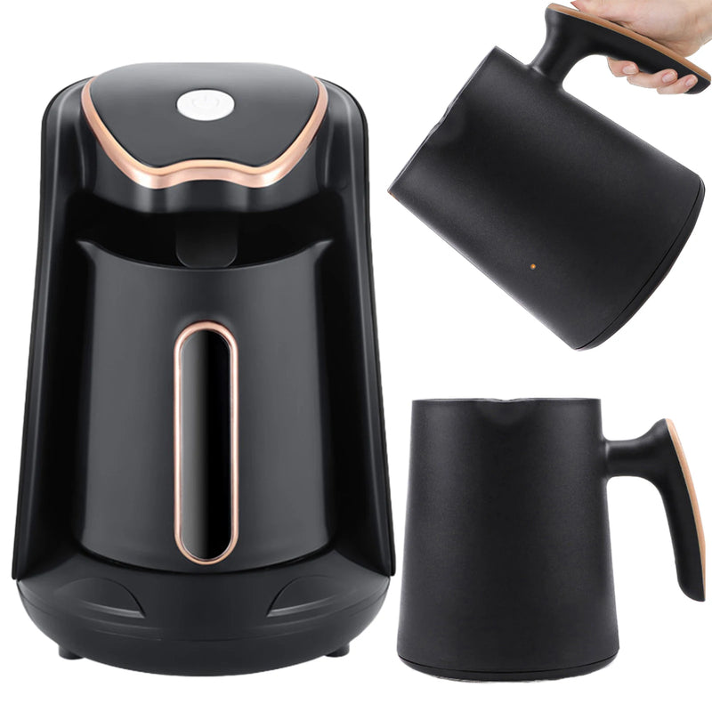 250ML Boiled Coffee Kettle 600W Automatic Turkish Coffee Maker Automatic Turkish/Greek Coffee Machine for Coffee Tea & Milk
