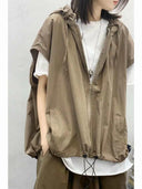 Men's Summer New Loose Thin Fashionable Vest Design Sense Top Hoodie Trendy Outerwear Casual Youthful Style Daily Wear