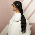 Synthetic Dutch Braided Wigs Full Lace Cornrow Braided Wig with Baby Hair Full Lace Wig 30 Inch Protective Braids