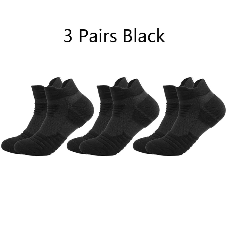 3 Pairs Anti-slip Soccer Socks Men Mid Tube Cotton Short | SAMAG