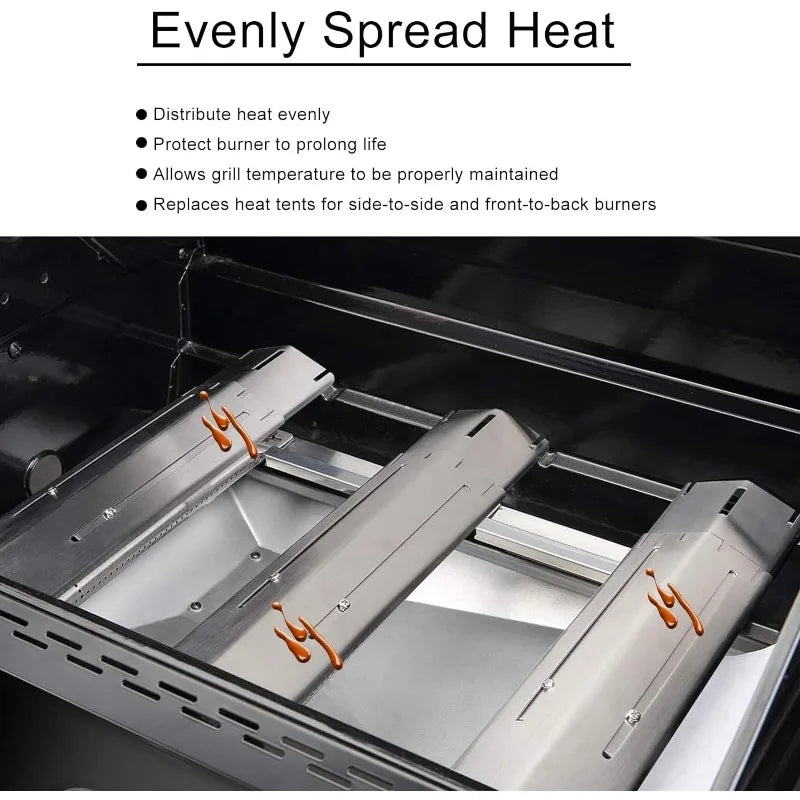 Adjustable Barbecue BBQ Grill Flame Tamers Burner Covers - View 5 | SAMAG