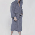 Cozy Coral Velvet Robe - Men's Soft Long Hooded Pajamas for Home, Lounge & Sleepwear. Perfect After Bath! 🛁✨