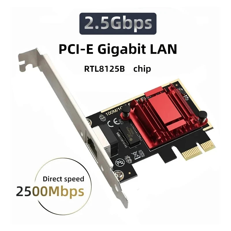 2500Mbps PCI - E To RJ45 I226 RTL8125B Network Card 2.5G Gigabit Ethernet 100/1000/2500Mbps For Desktop - Visuel 9 | SAMAG
