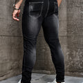Men Jeans Denim Pants Clothing Trousers Casual Black | SAMAG