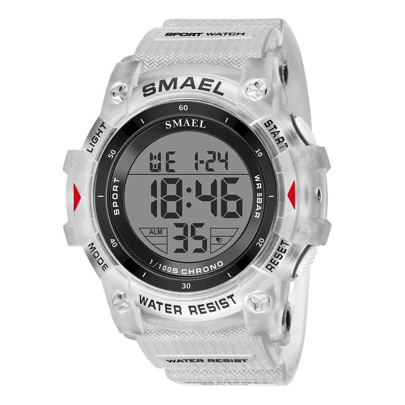 SMAEL 8123 Men's Digital Sport Watch - 50M Water Resistant LED Backlight Alarm Chronograph Stopwatch Shock Resistant
