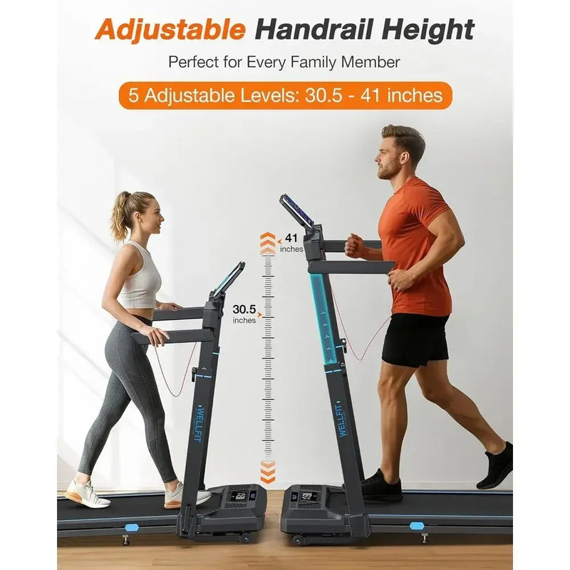Adjustable Incline 4-in-1 Folding Treadmill, 3.5HP Quiet | SAMAG