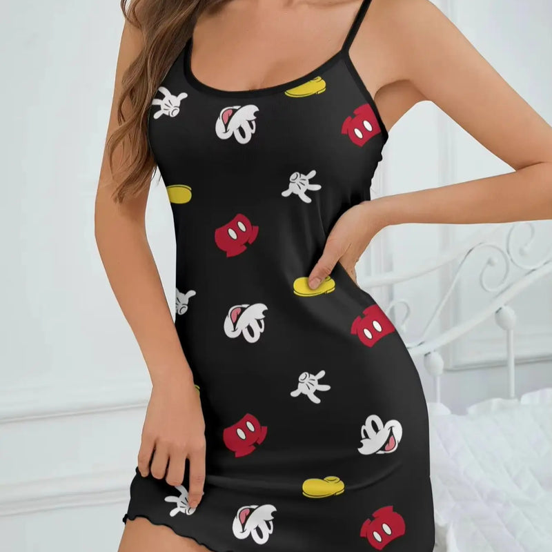 Women's Disney Mickey avatar cute cartoon nightgown home | SAMAG