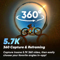 Original Insta360 X3 5.7K Action Camera 360 4K/30 72MP Photo Live Streaming 10m Waterproof Helmet Video Recording Sport