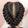 Cornrow Braided Wigs for Women Knotless 30 Inches Synthetic Conrow Braids Wig with Baby Hair Ponytail Transparent Full Lace Wig