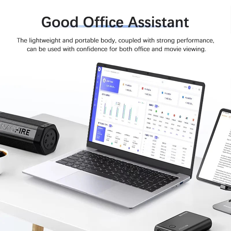 14.1"Laptop Computer Intel Core i7 9850H Atom 3950 Ultra slim Notebook PC 12GB RAM 1TB 2TB SSD Office Study 1920*1080 Windows 11