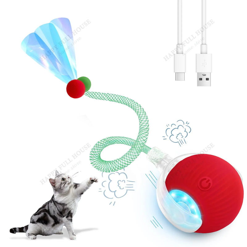Cat Toys Interactive with 3 Play Modes, Automatic Cat Toys, Electric Moving Ball for Indoor Bored Kitten & Adult Cats