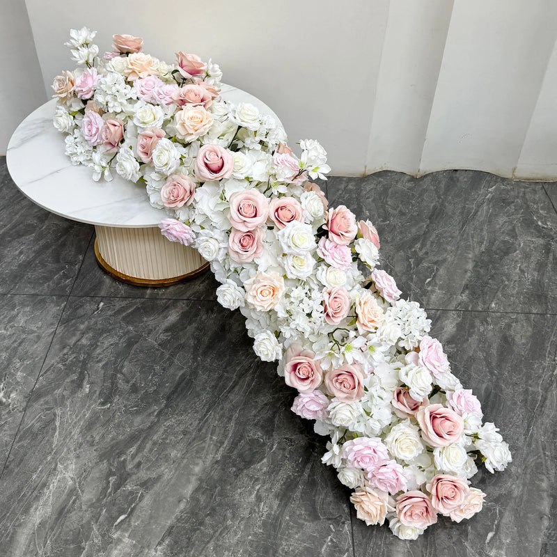 Uflower White Rose Cherry Blossom Wedding Arch Floral Row - View 15 | SAMAG